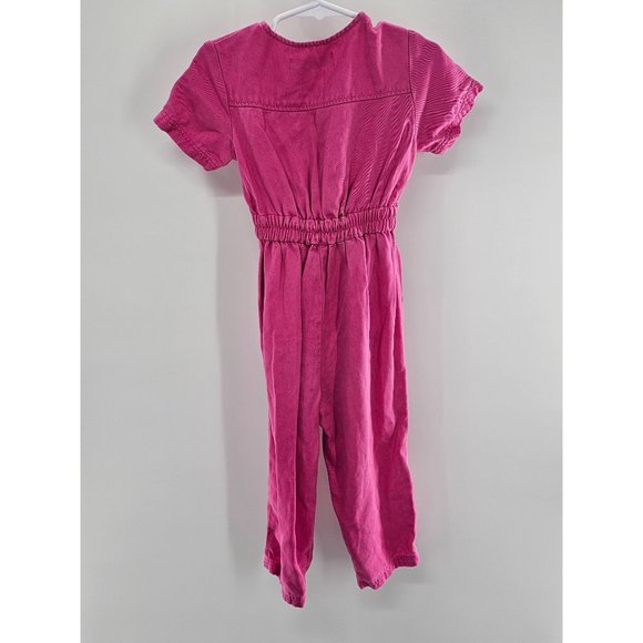 Zara Girls Pink Demin Jumpsuit Size 3-4 years - Picture 4 of 5